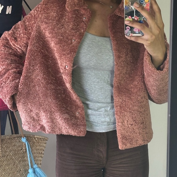 Women's Divided Pink Textured Jacket - Picture 3 of 11